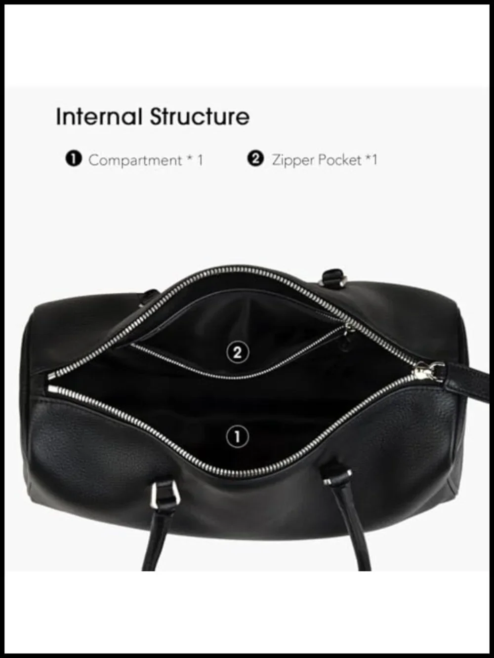 Full-Grained Leather Top Handle Barrel Purse Hobo Handbag Shoulder